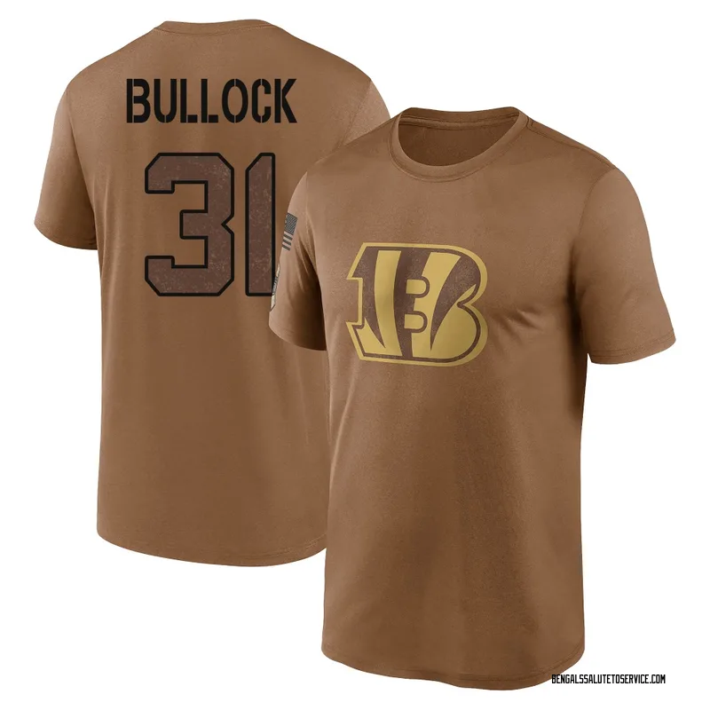 Men's Kentrel Bullock Cincinnati Bengals Legend Brown 2023 Salute To Service Performance T-Shirt