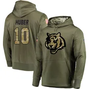 Men's Kevin Huber Cincinnati Bengals Olive Salute to Service Pullover Hoodie