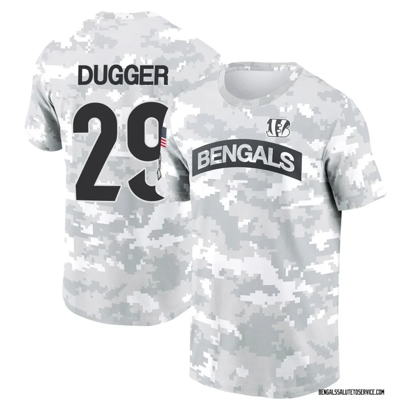Men's Kyle Dugger Cincinnati Bengals Camo Arctic 2024 Salute to Service Performance T-Shirt
