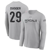 Men's Kyle Dugger Cincinnati Bengals Gray 2024 Salute to Service Long Sleeve T-Shirt