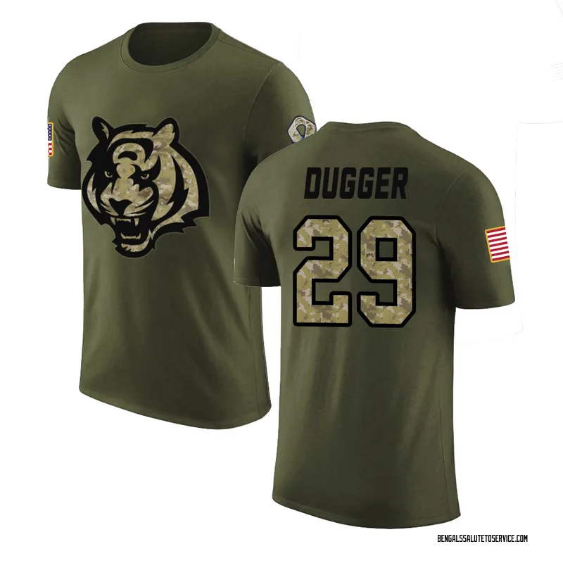 Men's Kyle Dugger Cincinnati Bengals Legend Olive Salute to Service T-Shirt