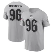 Men's Landon Robinson Cincinnati Bengals Gray 2024 Salute to Service Name & Number T-Shirt