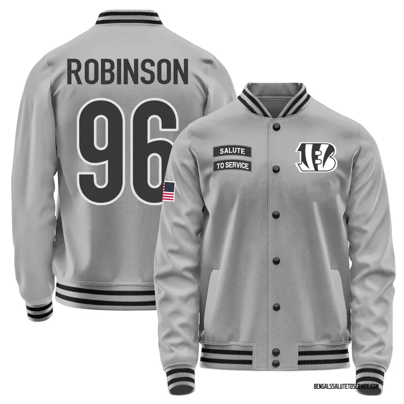 Men's Landon Robinson Cincinnati Bengals Gray Salute to Service Performance Jacket