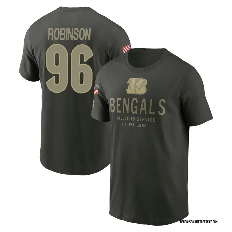 Men's Landon Robinson Cincinnati Bengals Green Forest/ 2025 Salute to Service Sideline Primary Edge T-Shirt