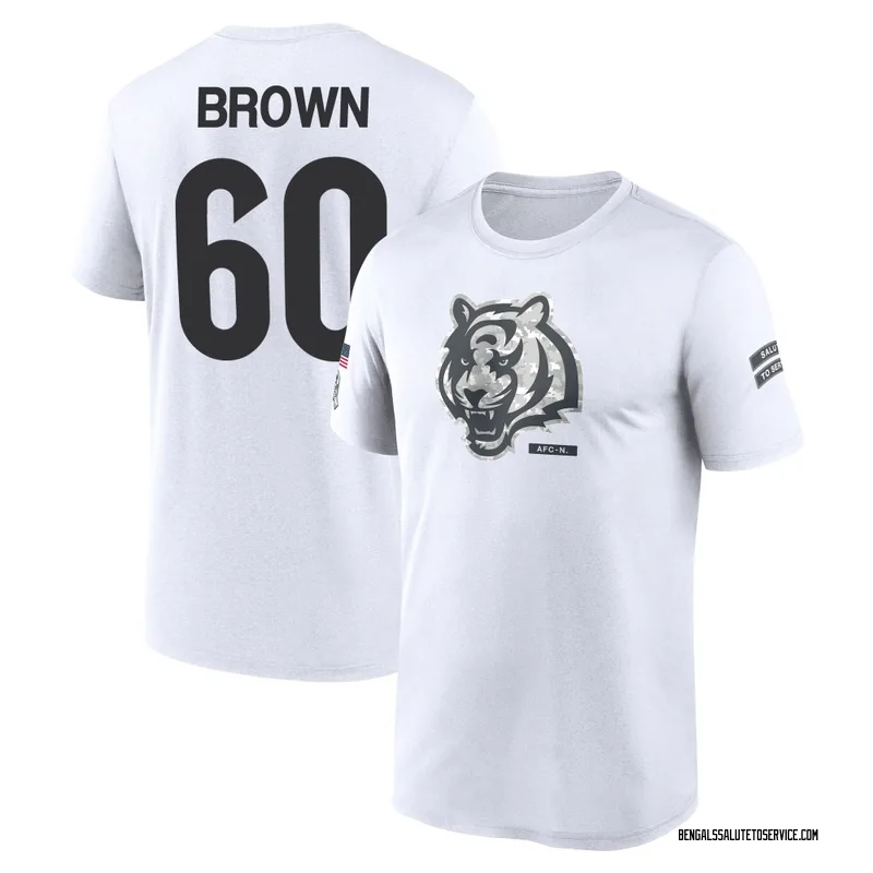 Men's Liam Brown Cincinnati Bengals Legend White 2024 Salute to Service Performance T-Shirt