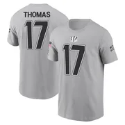 Men's Noah Thomas Cincinnati Bengals Gray 2024 Salute to Service Name & Number T-Shirt