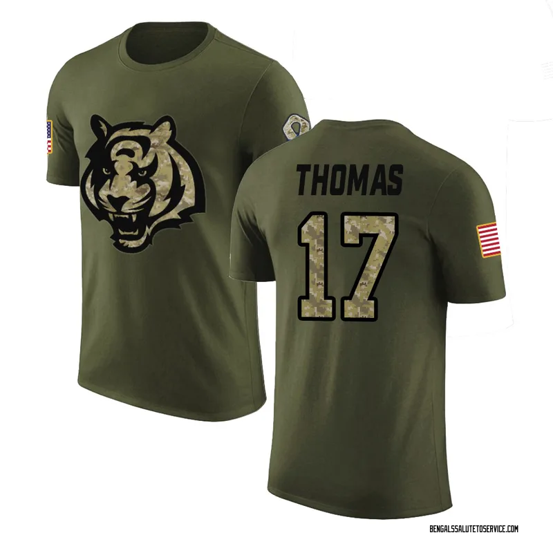 Men's Noah Thomas Cincinnati Bengals Legend Olive Salute to Service T-Shirt