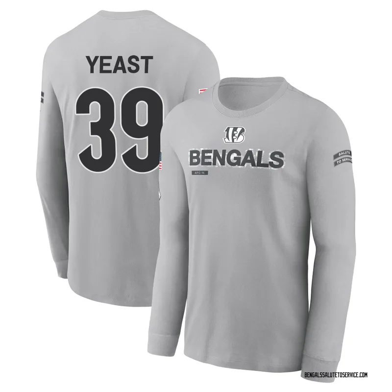 Men's Russ Yeast Cincinnati Bengals Gray 2024 Salute to Service Long Sleeve T-Shirt