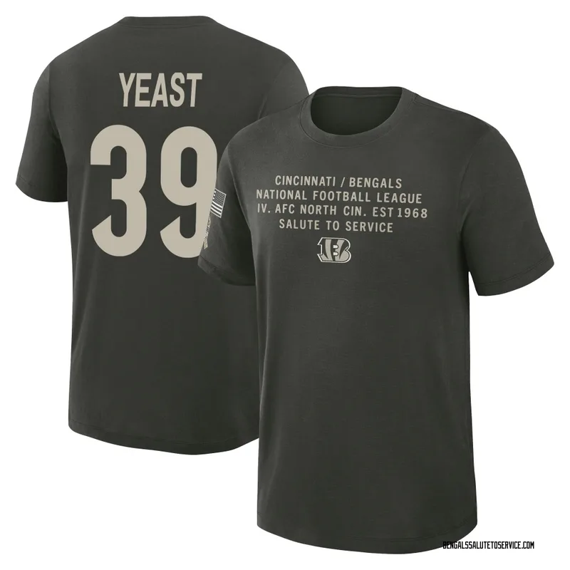 Men's Russ Yeast Cincinnati Bengals Green Dark/ 2025 Salute to Service Sideline Slub T-Shirt