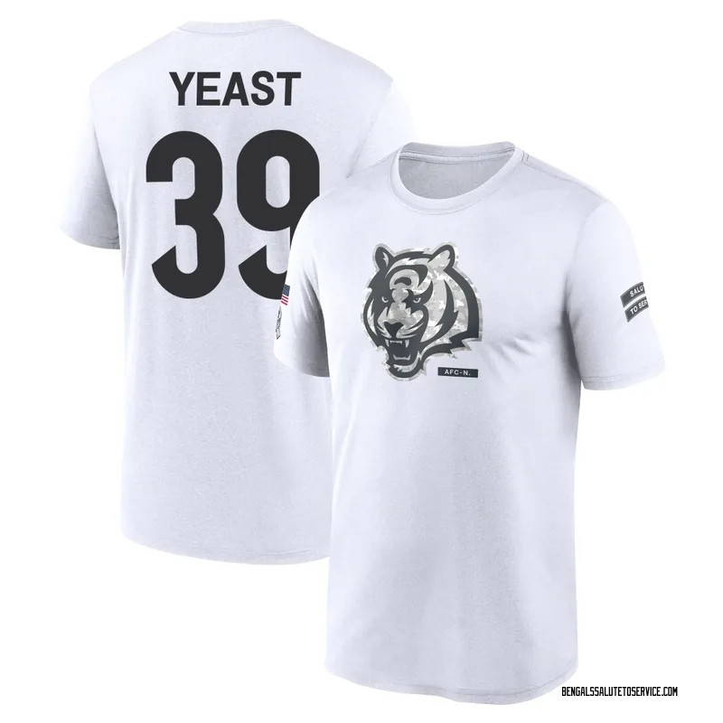 Men's Russ Yeast Cincinnati Bengals Legend White 2024 Salute to Service Performance T-Shirt