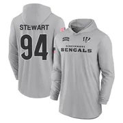 Men's Shemar Stewart Cincinnati Bengals Gray 2024 Salute to Service Lightweight Performance Long Sleeve Hooded T-Shirt