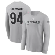 Men's Shemar Stewart Cincinnati Bengals Gray 2024 Salute to Service Long Sleeve T-Shirt
