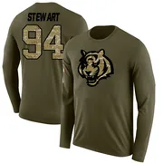 Men's Shemar Stewart Cincinnati Bengals Legend Olive Salute to Service Sideline Long Sleeve T-Shirt