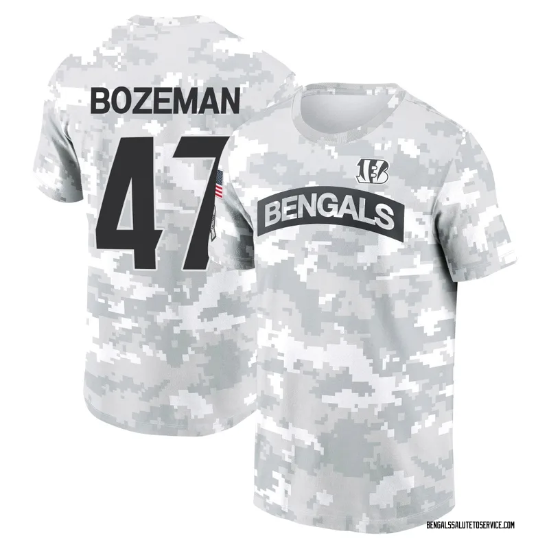 Men's Swayze Bozeman Cincinnati Bengals Camo Arctic 2024 Salute to Service Performance T-Shirt