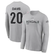 Men's Tacario Davis Cincinnati Bengals Gray 2024 Salute to Service Long Sleeve T-Shirt
