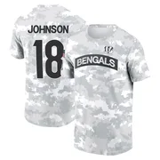Men's Xavier Johnson Cincinnati Bengals Camo Arctic 2024 Salute to Service Performance T-Shirt