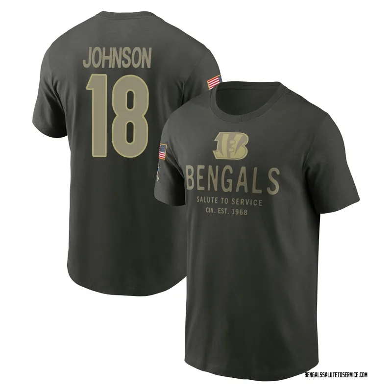 Men's Xavier Johnson Cincinnati Bengals Green Forest/ 2025 Salute to Service Sideline Primary Edge T-Shirt