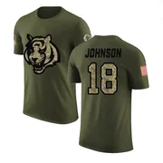 Men's Xavier Johnson Cincinnati Bengals Legend Olive Salute to Service T-Shirt