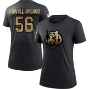 Women's Antwaun Powell-Ryland Cincinnati Bengals Black 2020 Salute To Service Performance T-Shirt
