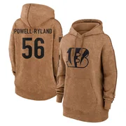 Women's Antwaun Powell-Ryland Cincinnati Bengals Brown 2023 Salute To Service Pullover Hoodie