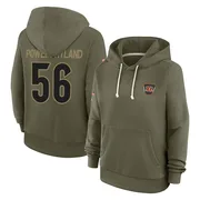 Women's Antwaun Powell-Ryland Cincinnati Bengals Olive 2025 Salute to Service Hoodie