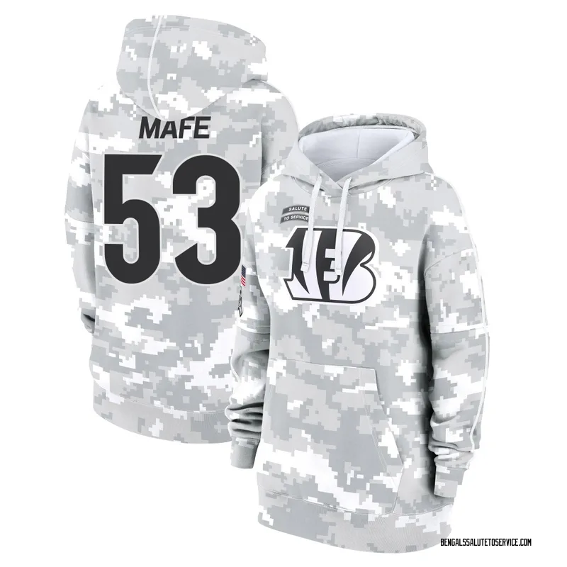 Women's Boye Mafe Cincinnati Bengals Camo Arctic 2024 Salute to Service Club Fleece Pullover Hoodie