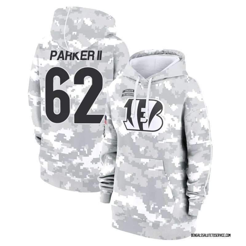 Women's Brian Parker II Cincinnati Bengals Camo Arctic 2024 Salute to Service Club Fleece Pullover Hoodie