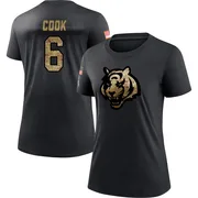 Women's Bryan Cook Cincinnati Bengals Black 2020 Salute To Service Performance T-Shirt