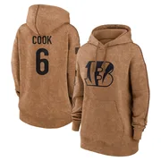 Women's Bryan Cook Cincinnati Bengals Brown 2023 Salute To Service Pullover Hoodie