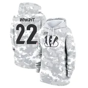 Women's Ceyair Wright Cincinnati Bengals Camo Arctic 2024 Salute to Service Club Fleece Pullover Hoodie