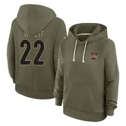 Women's Ceyair Wright Cincinnati Bengals Olive 2025 Salute to Service Hoodie