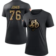 Women's Christian Jones Cincinnati Bengals Black 2020 Salute To Service Performance T-Shirt