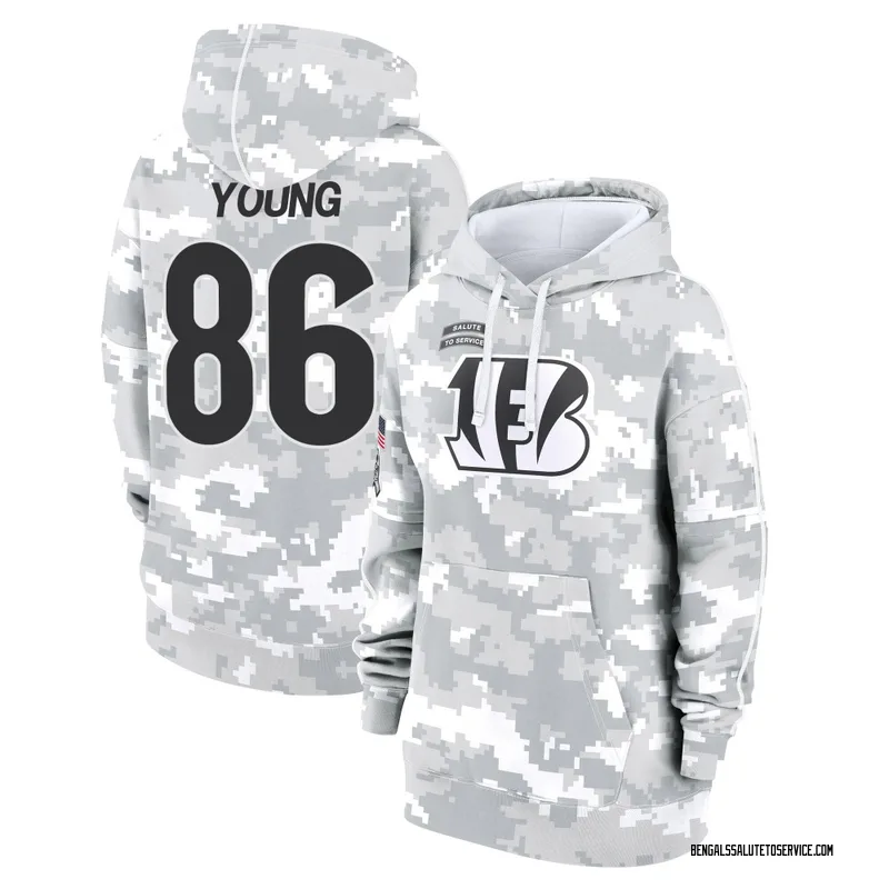 Women's Colbie Young Cincinnati Bengals Camo Arctic 2024 Salute to Service Club Fleece Pullover Hoodie