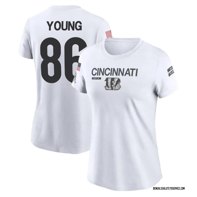 Women's Colbie Young Cincinnati Bengals Legend White 2024 Salute to Service Performance T-Shirt