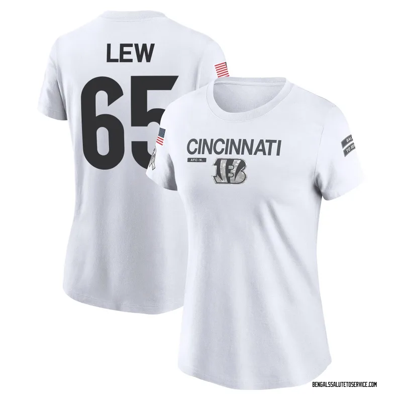 Women's Connor Lew Cincinnati Bengals Legend White 2024 Salute to Service Performance T-Shirt