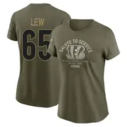 Women's Connor Lew Cincinnati Bengals Olive 2025 Salute to Service Sideline T-Shirt
