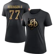 Women's Corey Robinson II Cincinnati Bengals Black 2020 Salute To Service Performance T-Shirt