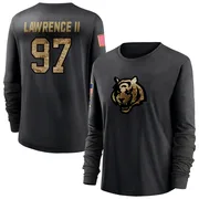 Women's Dexter Lawrence II Cincinnati Bengals Black 2020 Salute To Service Sideline Performance Long Sleeve T-Shirt