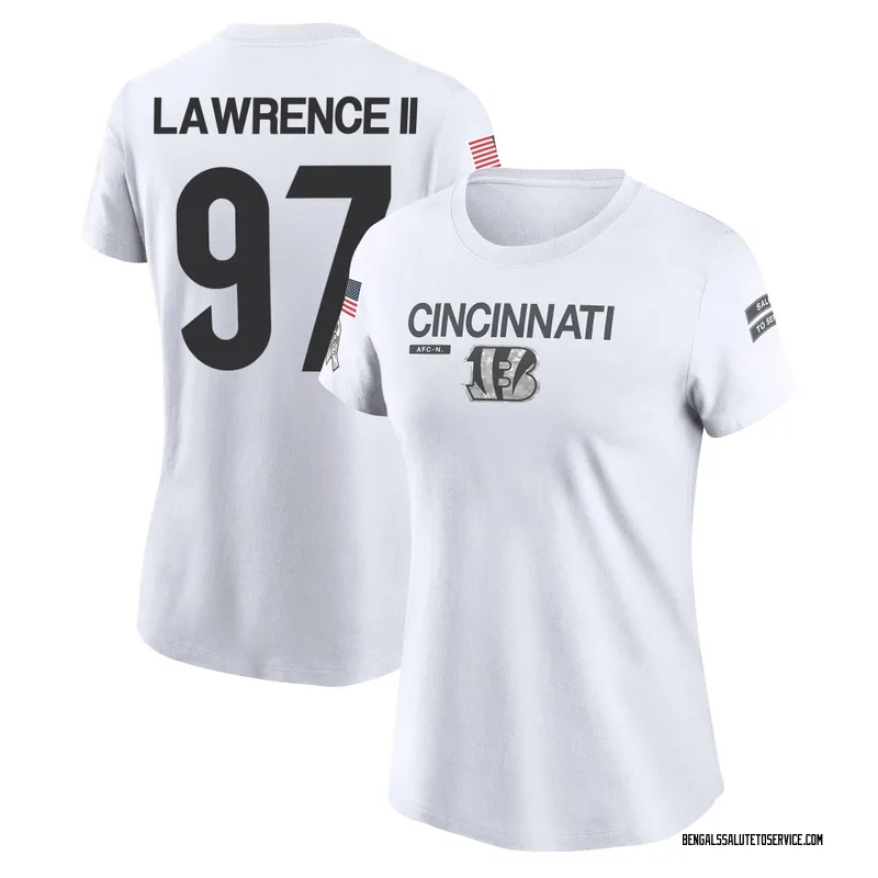 Women's Dexter Lawrence II Cincinnati Bengals Legend White 2024 Salute to Service Performance T-Shirt