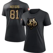 Women's Dohnte Meyers Cincinnati Bengals Black 2020 Salute To Service Performance T-Shirt