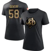 Women's Eric Gentry Cincinnati Bengals Black 2020 Salute To Service Performance T-Shirt