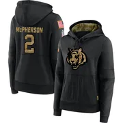 Women's Evan McPherson Cincinnati Bengals Black 2020 Salute to Service Sideline Performance Pullover Hoodie