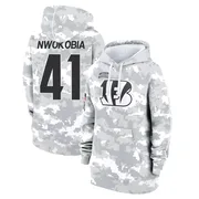 Women's Isaiah Nwokobia Cincinnati Bengals Camo Arctic 2024 Salute to Service Club Fleece Pullover Hoodie