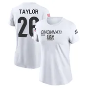 Women's Ja'Sir Taylor Cincinnati Bengals Legend White 2024 Salute to Service Performance T-Shirt