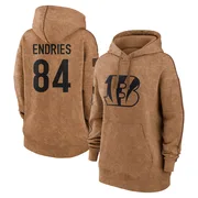 Women's Jack Endries Cincinnati Bengals Brown 2023 Salute To Service Pullover Hoodie