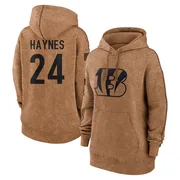 Women's Jamal Haynes Cincinnati Bengals Brown 2023 Salute To Service Pullover Hoodie