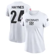 Women's Jamal Haynes Cincinnati Bengals Legend White 2024 Salute to Service Performance T-Shirt