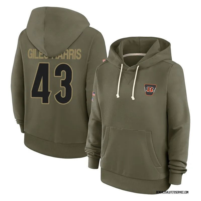 Women's Joe Giles-Harris Cincinnati Bengals Olive 2025 Salute to Service Hoodie