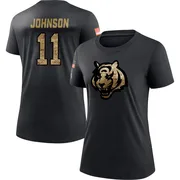 Women's Josh Johnson Cincinnati Bengals Black 2020 Salute To Service Performance T-Shirt