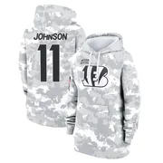 Women's Josh Johnson Cincinnati Bengals Camo Arctic 2024 Salute to Service Club Fleece Pullover Hoodie
